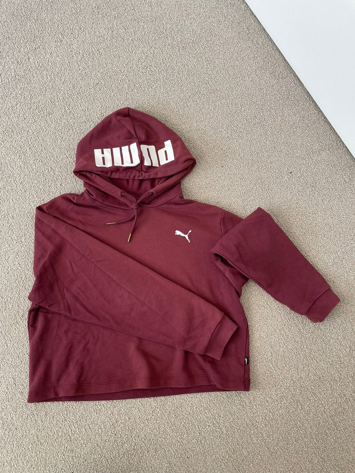 Rode hoodie van Puma, Ophalen, Gedragen, Maat 38/40 (M), Rood