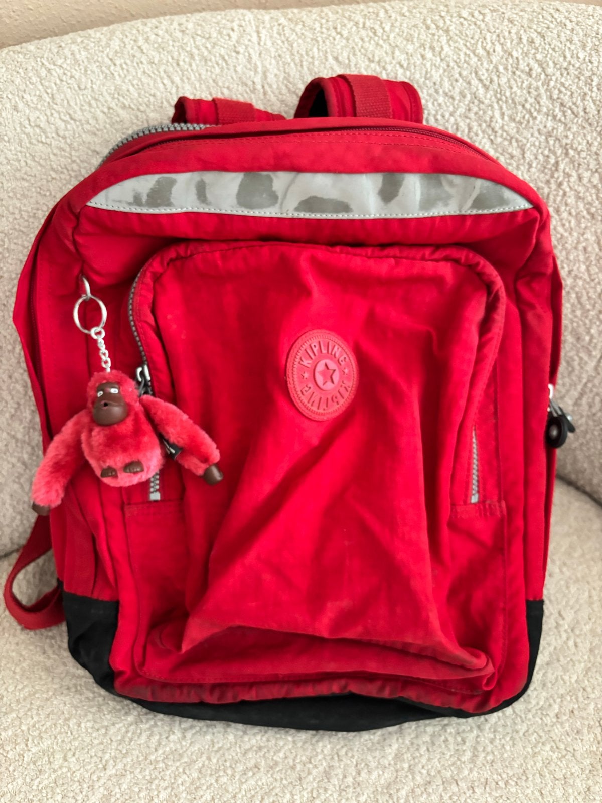 Kipling Rode Rugzak -gebruikt, Gebruikt, Rugtas, 50 cm of meer, Ophalen of Verzenden