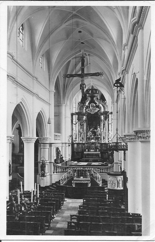 Ansichtkaart Interieur St. Michaël Kerk, Thorn, Ophalen of Verzenden, Voor 1920, Ongelopen, Limburg