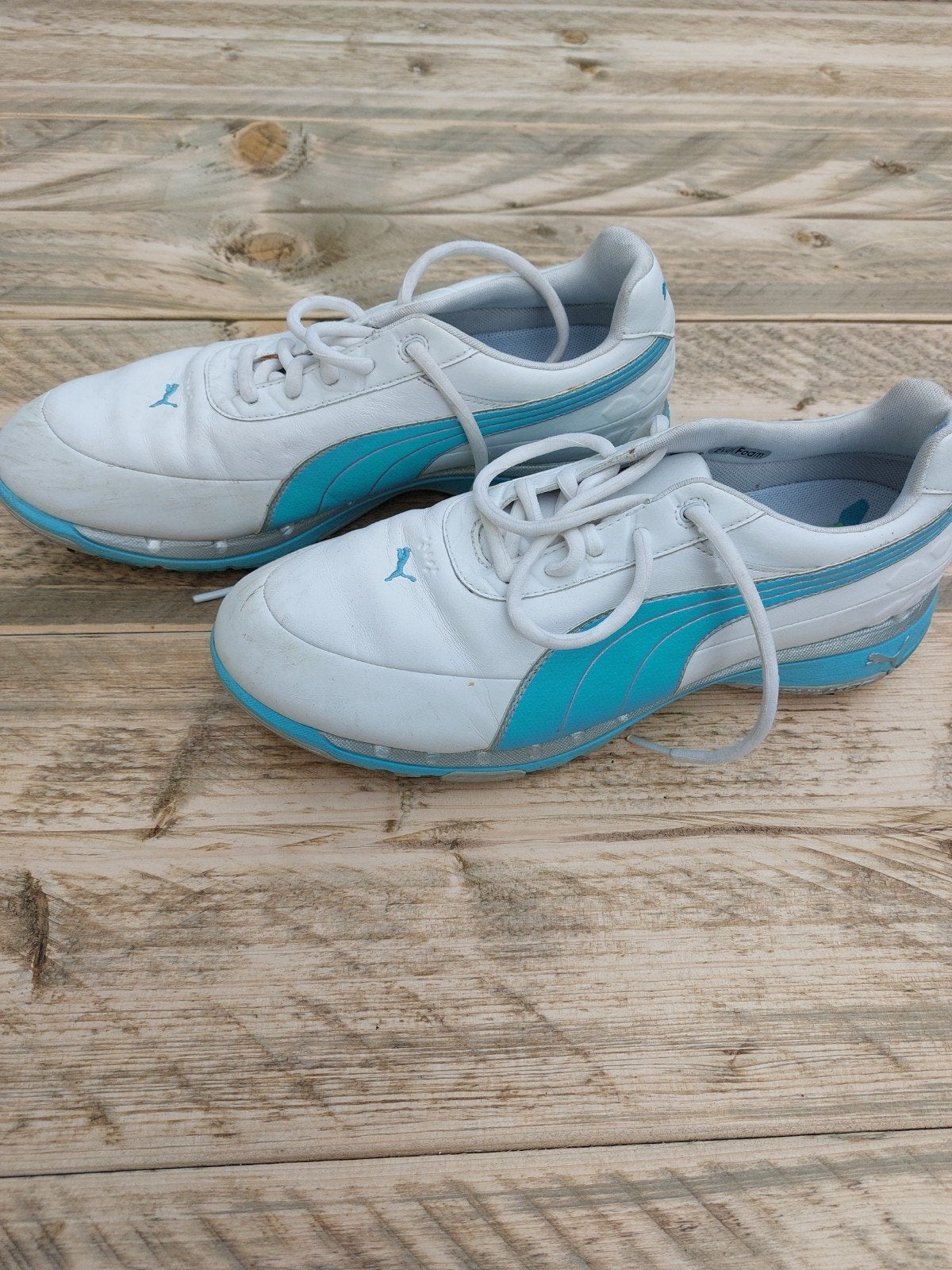 Puma golfschoenen - Wit/Blauw - Maat 41, Ophalen of Verzenden, Gebruikt, Schoenen, Overige merken