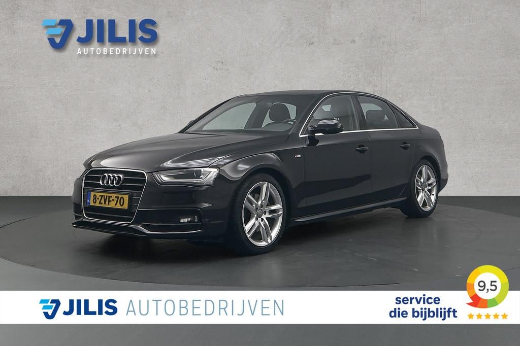 Audi A4 Limousine 1.8 TFSI S-line | Half leder | Trekhaak |, Auto's, Audi, Gebruikt, Euro 6, 4 cilinders, Zwart