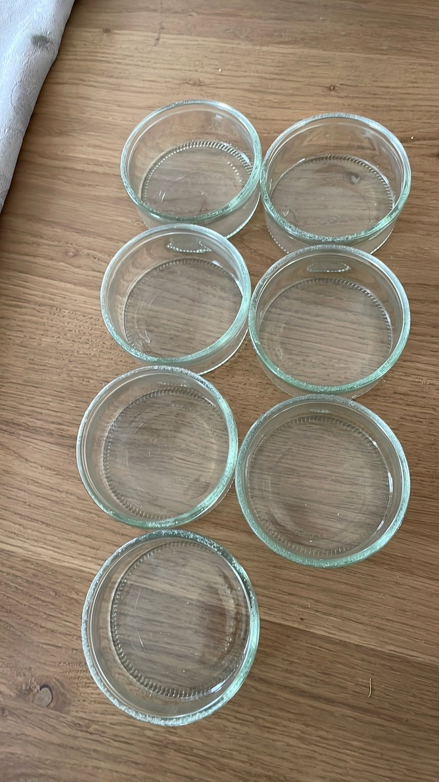 7 glazen amuse schalen 9x4 cm, Overige typen, Ophalen of Verzenden, Zo goed als nieuw, Glas