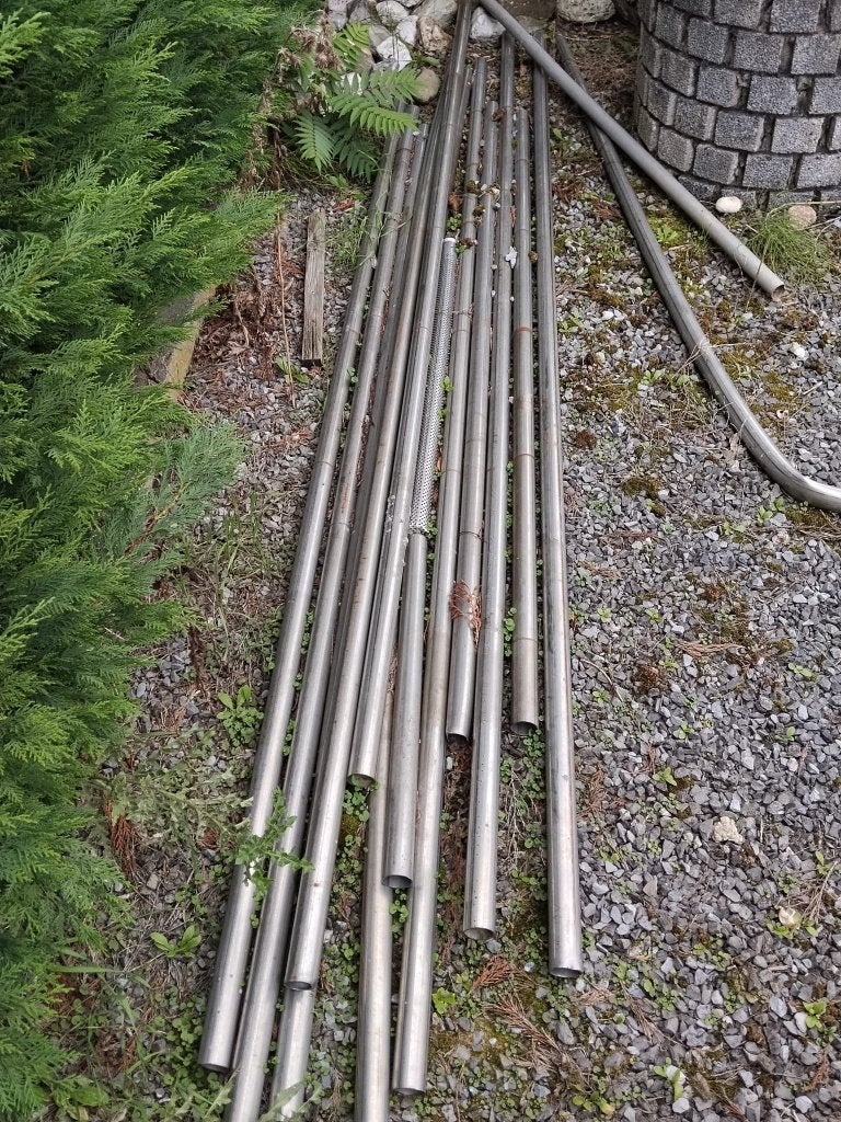 3 meter langen roest vrije stalen pijpen, Ophalen of Verzenden, Zo goed als nieuw, Rvs, 40 tot 60 mm