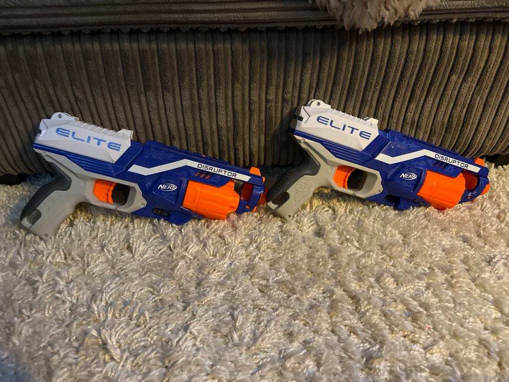 Nerf Elite Disruptor Blaster - Set van 2, Ophalen of Verzenden, Zo goed als nieuw