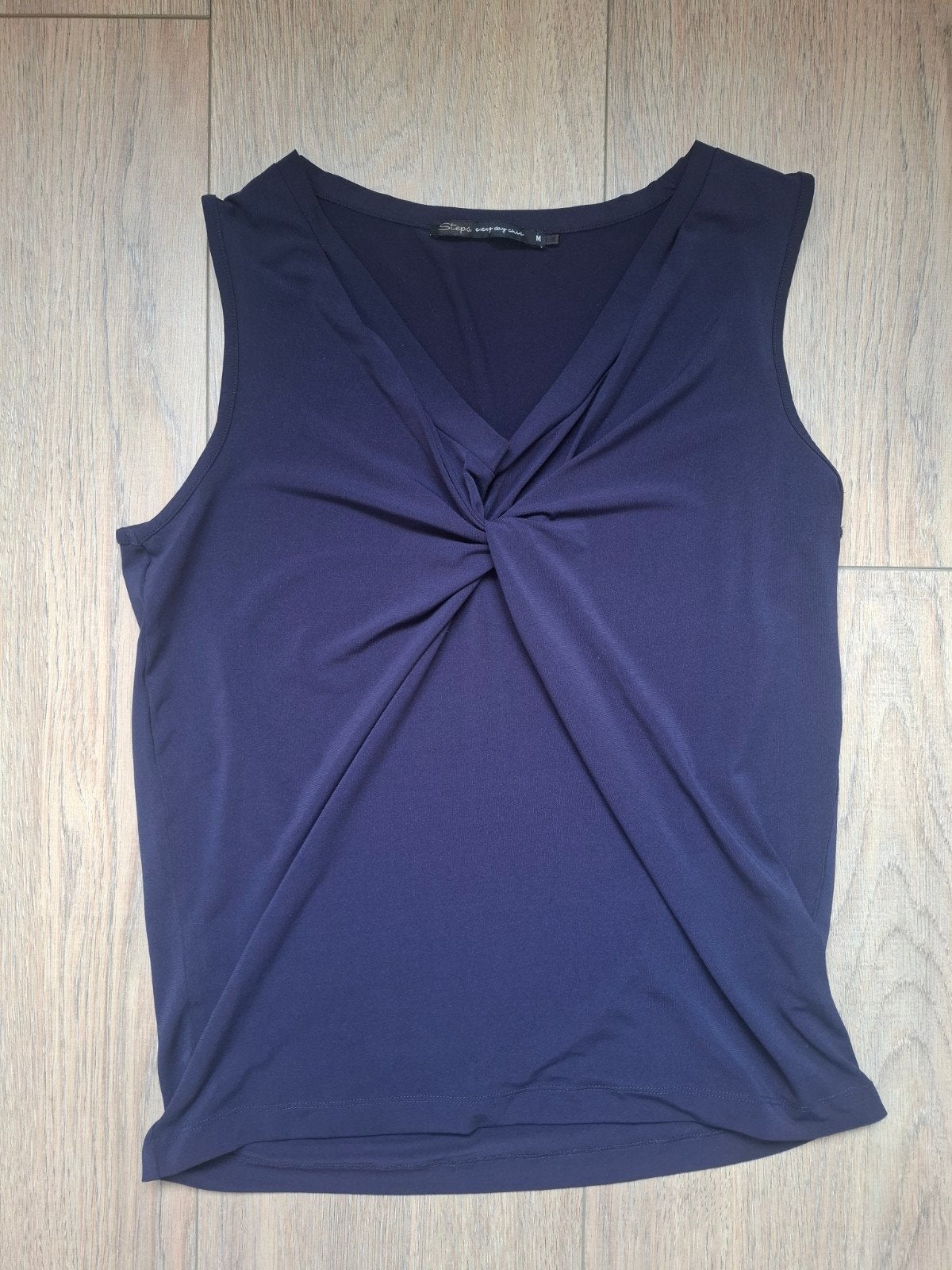 Steps top donkerblauw maat m, Ophalen of Verzenden, Zo goed als nieuw, Blauw, Zonder mouw
