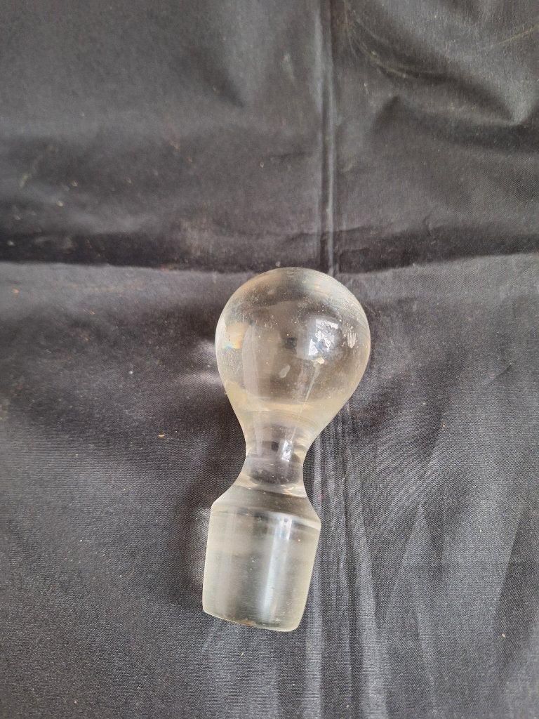 Vintage Mondgeblazen Glazen Kristallen Karaf Stopper Met Bal, Ophalen