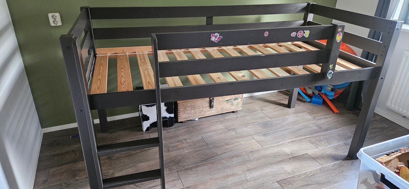 Hoogslaper 90x200 - Ideaal voor kleine kamers!, Ophalen, Gebruikt, Eenpersoons, 160 tot 180 cm