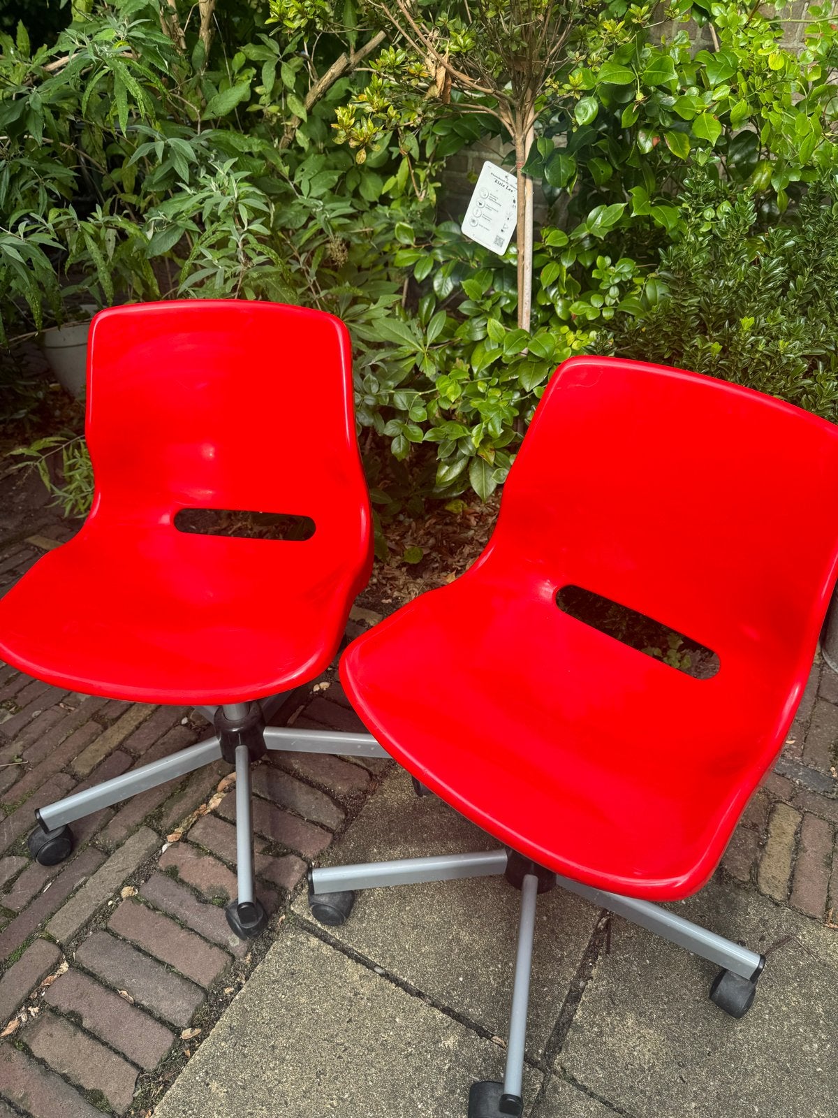 2x Rode IKEA bureaustoelen - Gebruikt, Ophalen, Gebruikt, Rood, Bureaustoel