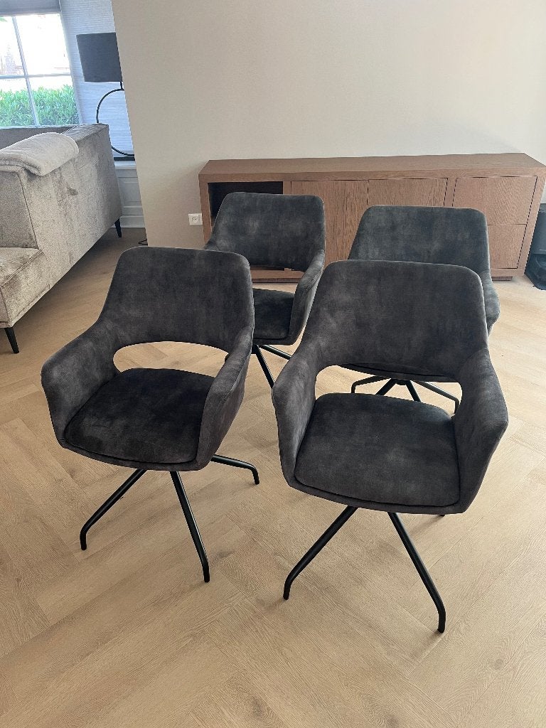 4 Eetkamerstoelen, Huis en Inrichting, Ophalen, Zo goed als nieuw, Overige kleuren, Vier