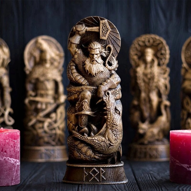 Thor Noorse God Beeld Noorwegen Religie Beeldje Donder, Verzenden, Nieuw, Religie