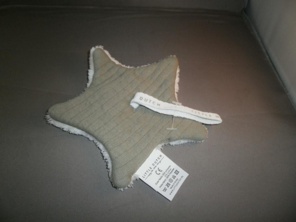 little Dutch speendoekje legergroen/wit velours ster doekje, Kinderen en Baby's, Little Dutch, Overige typen, Nieuw, Ophalen of Verzenden