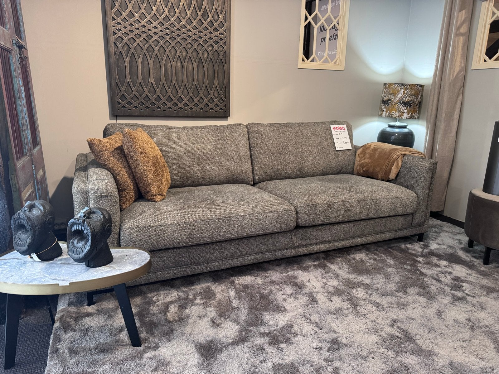 UrbanSofa Quinn 3-zits showroom bank - 230 cm breed, Ophalen, 100 tot 125 cm, Driepersoons, Zo goed als nieuw