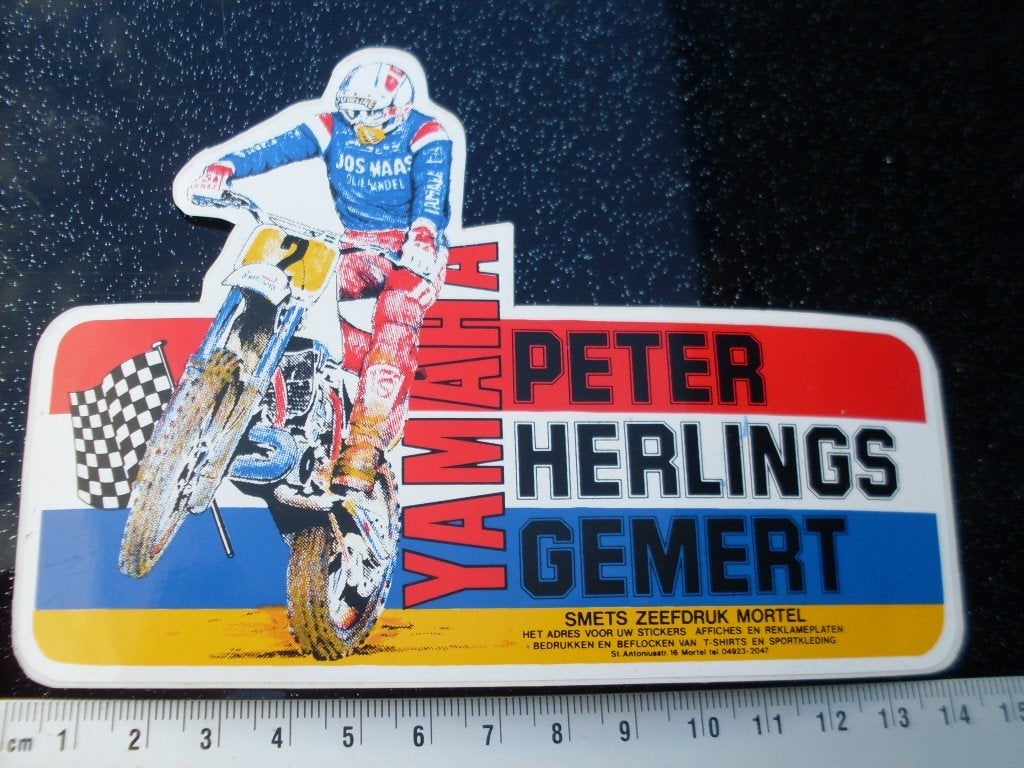 sticker Peters Herlings gemert yamaha motorcross motocross, Verzenden, Zo goed als nieuw, Sport