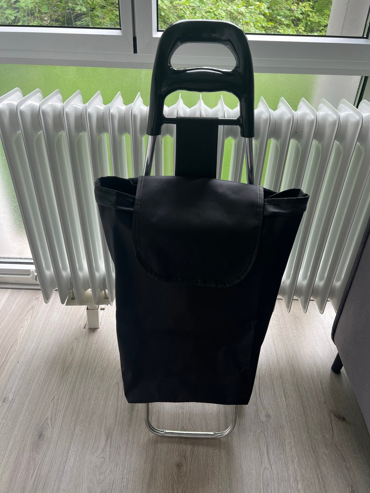 Boodschappen trolley inhoud 30 liter - zwart - met wielen, Ophalen, Zwart, 30 cm of meer