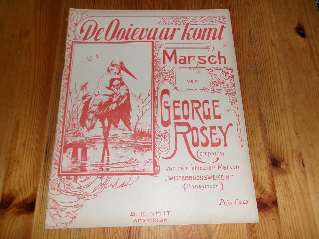 george rosey, Muziek en Instrumenten, Bladmuziek, Gebruikt, Ophalen of Verzenden, Artiest of Componist, Piano