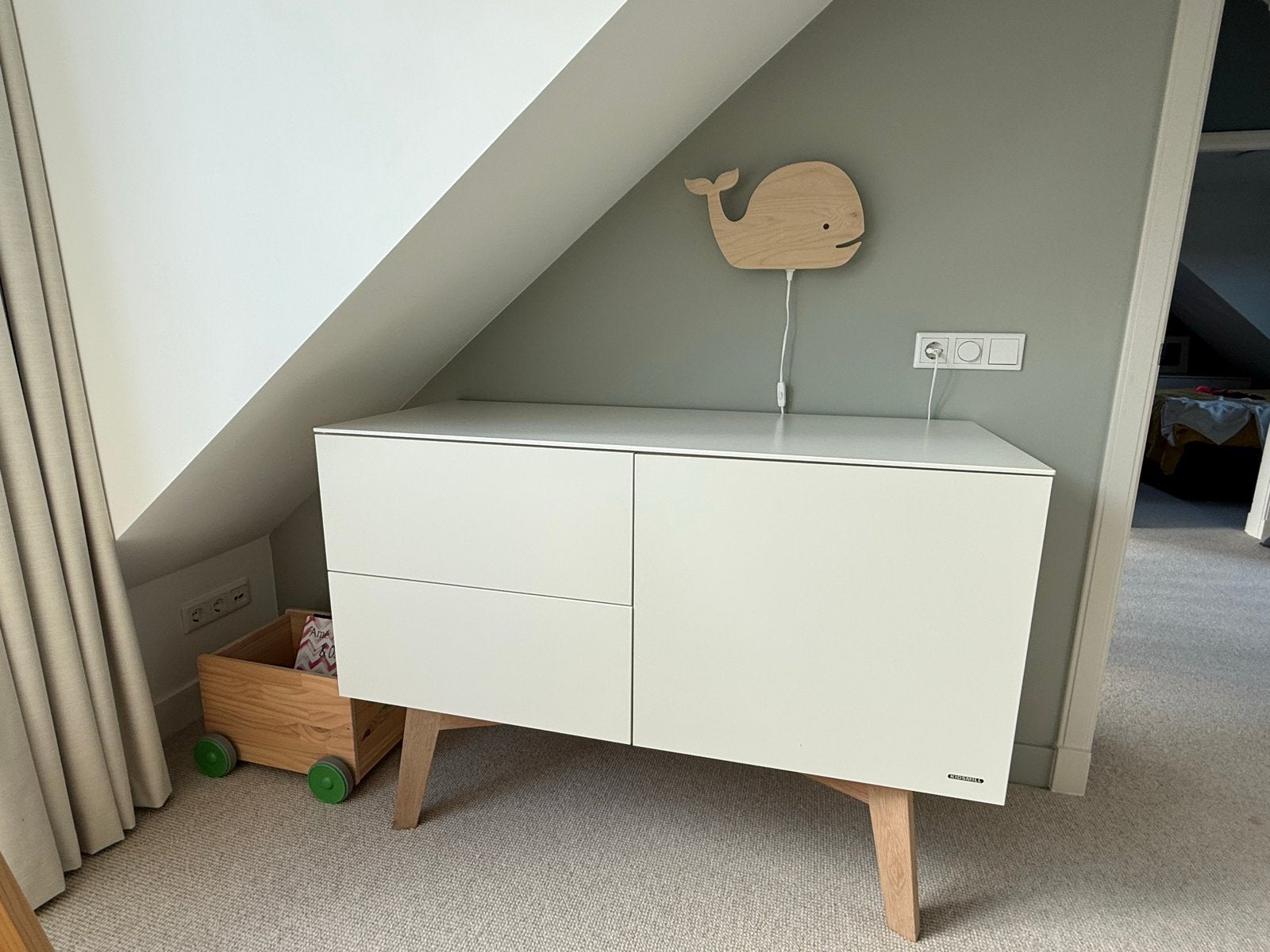 Kidsmill Commode Wit met Houten Poten, Ophalen, 50 tot 70 cm, 100 cm of meer, Zo goed als nieuw