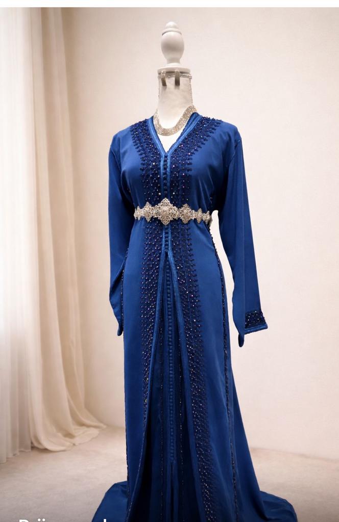 Takchita te HUUR, Kleding | Dames, Gelegenheidskleding, Overige typen, Blauw, Zo goed als nieuw, Ophalen