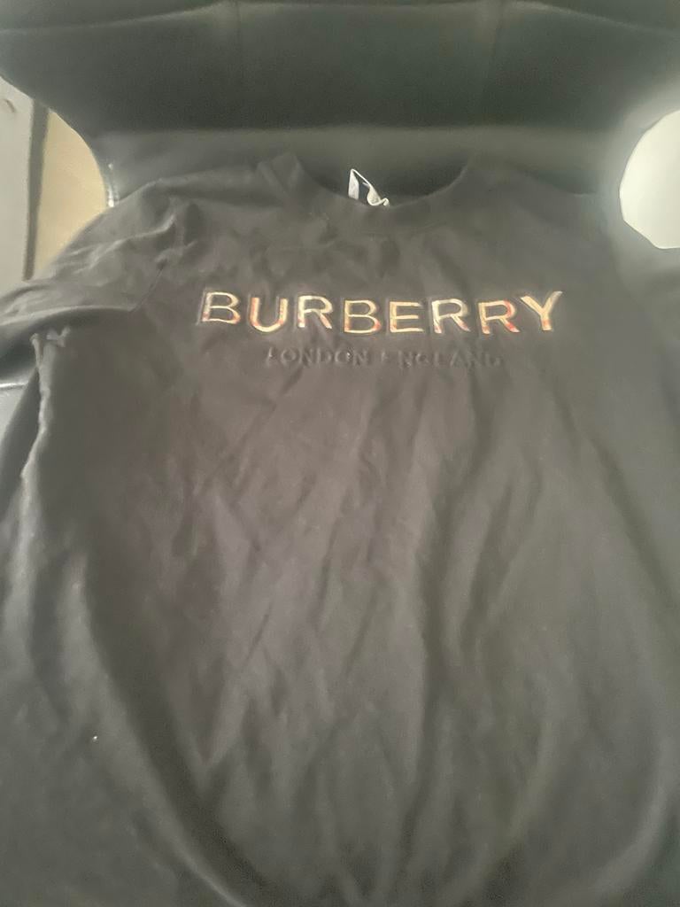 Burberry T-shirt met logo, Kleding | Heren, T-shirts, Ophalen of Verzenden, Zo goed als nieuw, Overige maten, Zwart