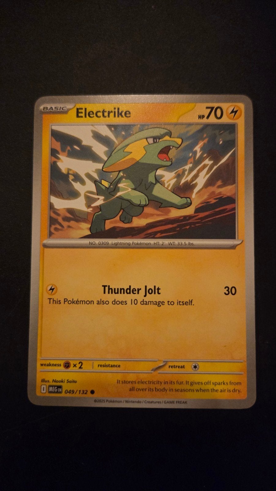 Electrike 049/132 - Mega Evolution Pokémon Kaart, Verzenden, Zo goed als nieuw, Losse kaart