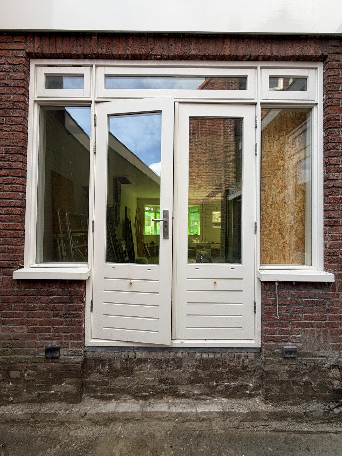 Kozijnen, openslaande deuren., Ophalen, Gebruikt, Deurkozijn, 225 cm of meer