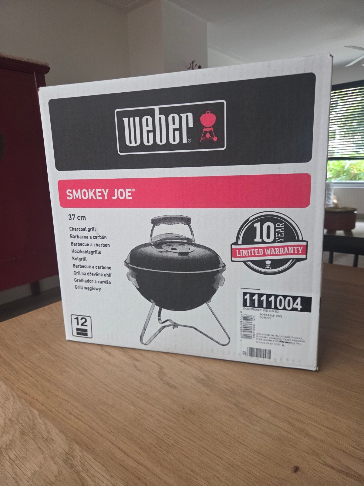 Weber Smokey Joe Houtskoolbarbecue 37 cm - Nieuw in doos, Ophalen, Nieuw, Weber