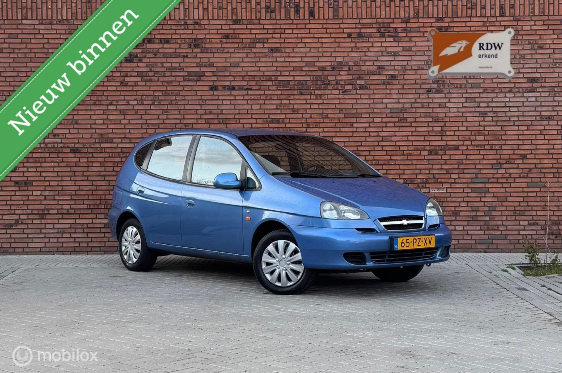 Chevrolet Tacuma 1.6-16V Spirit, Gebruikt, Blauw, Origineel Nederlands, Handgeschakeld