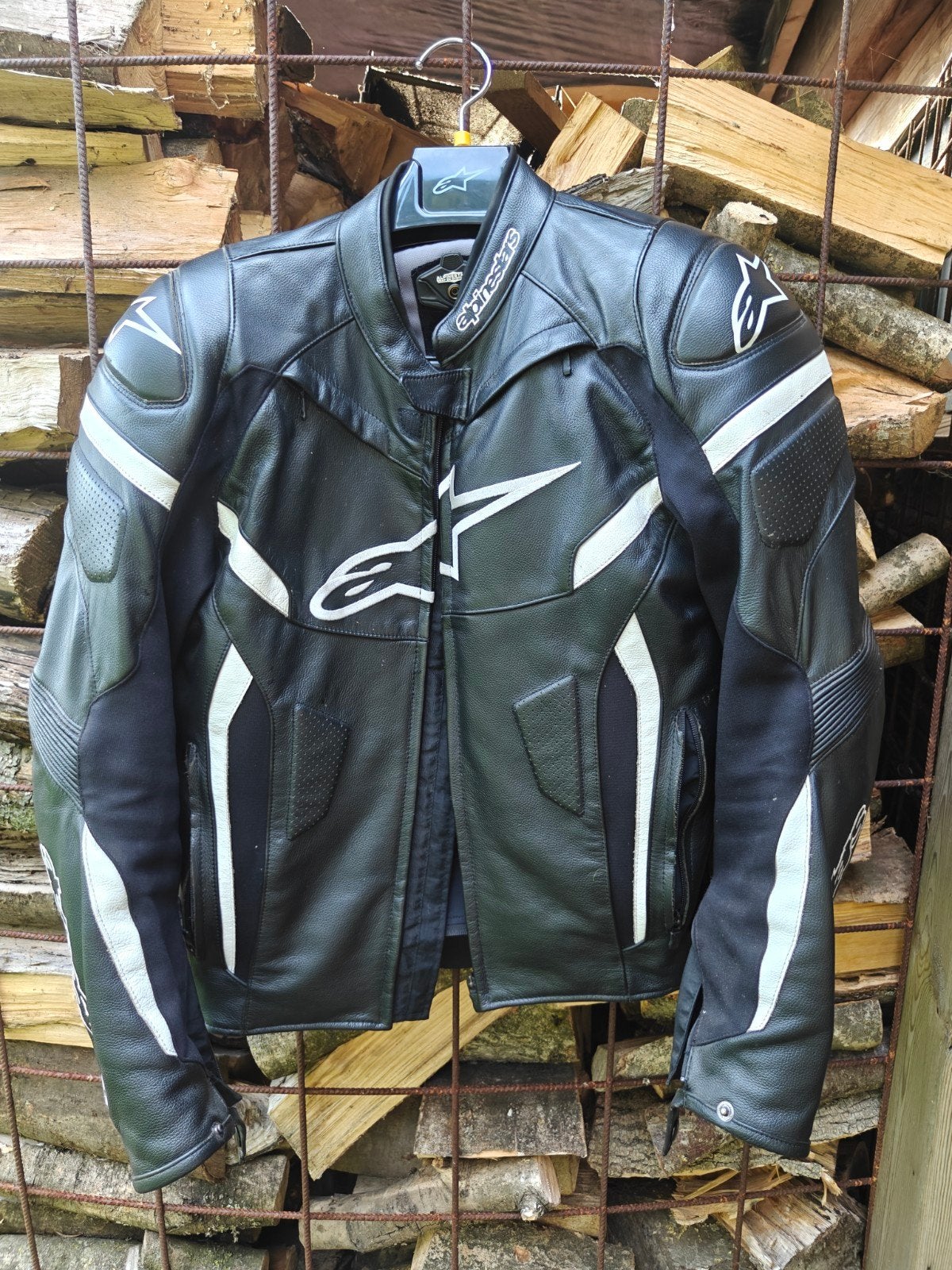 AlpineStars leren motorjas - Maat 52 - Zo goed als nieuw, Motoren, Kleding | Motorkleding, Heren, Jas | leer, Ophalen of Verzenden