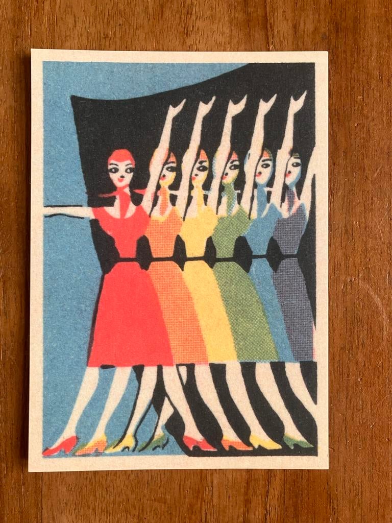 Performers in Rainbow Colours. Russisch luciferdoosje label, Ophalen of Verzenden, Nieuw, Luciferdoosjes of -merken