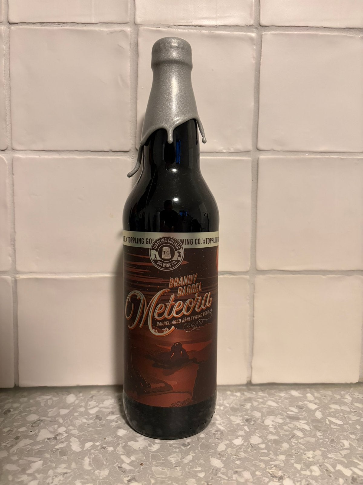 US stout bieren Toppling Goliath - Brandy Barrel Meteora, Verzamelen, Ophalen of Verzenden, Zo goed als nieuw, Flesje(s), Overige merken