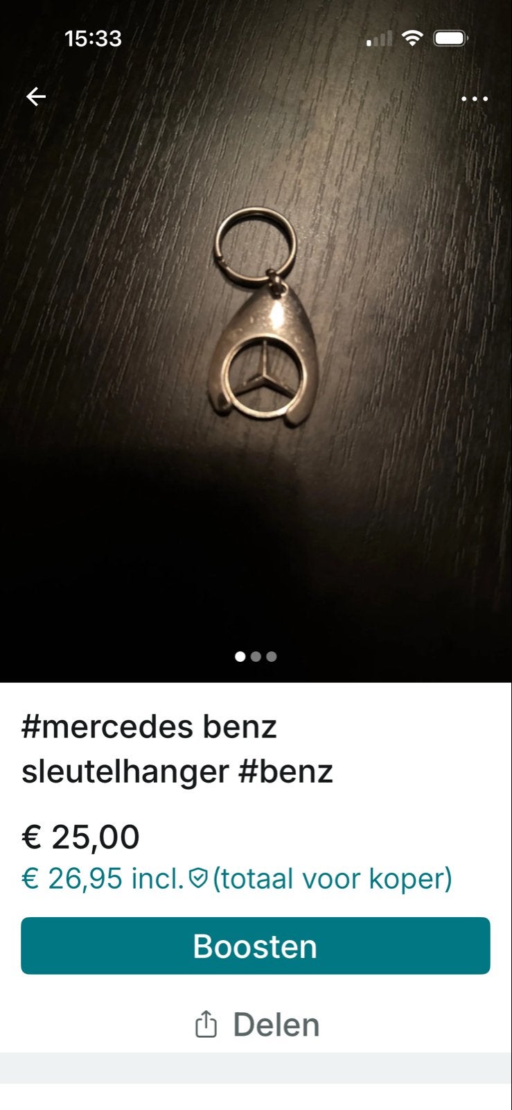 Mercedes Benz Sleutelhanger - Origineel Design, Ophalen of Verzenden, Zo goed als nieuw, Merk