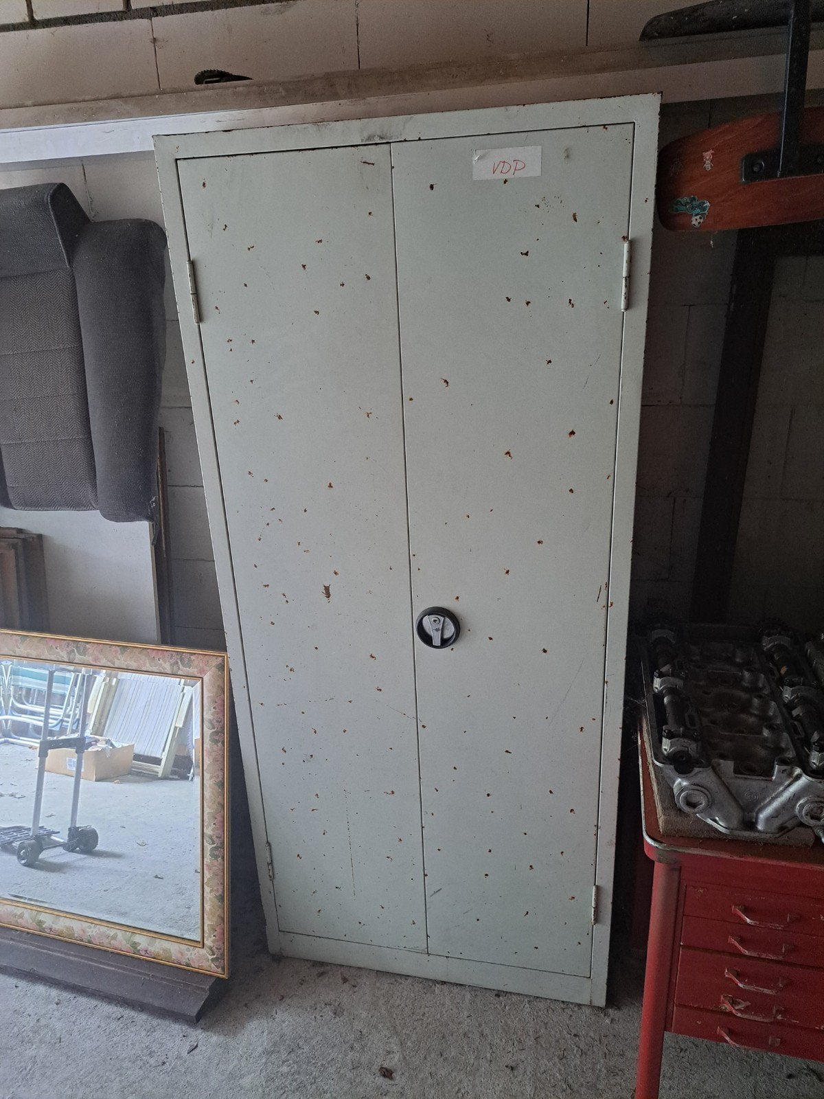 Degelijke stalen kast voor garage of berging - H178xB80xD41, Metaal, 150 tot 200 cm, 25 tot 50 cm, Gebruikt