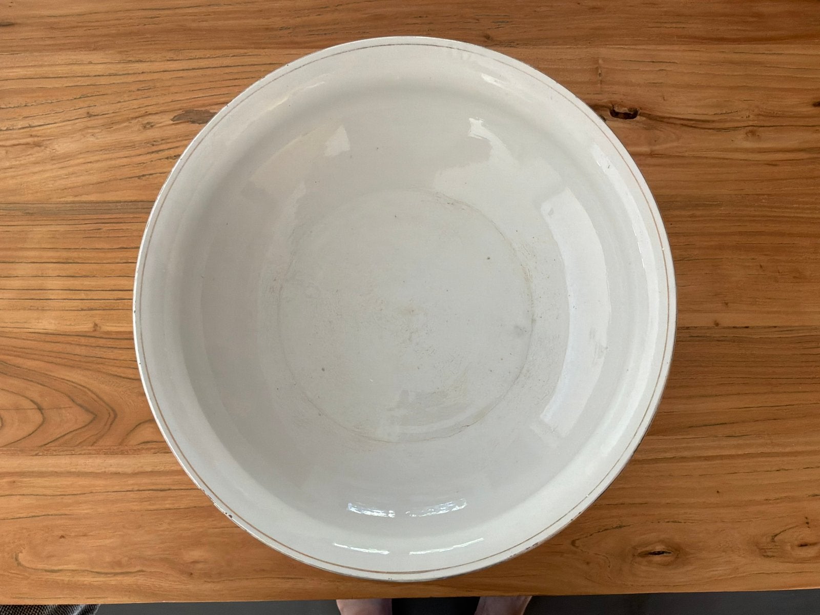 Antieke Moulin des Loups & Hamage waskom - 37 cm, Ophalen
