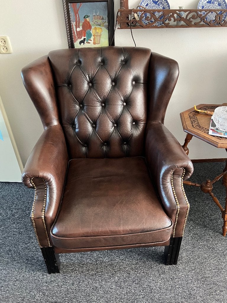 Chesterfield stoelen, Huis en Inrichting, Ophalen, Gebruikt, Hesterfield, Leer