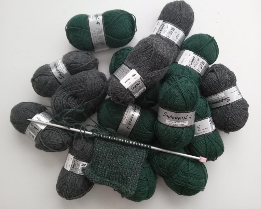 Lammy Yarns Superwash 4 breiwol groen en grijs, Hobby en Vrije tijd, Breien en Haken, Nieuw, Breien of Haken, Wol of Garen, Ophalen of Verzenden