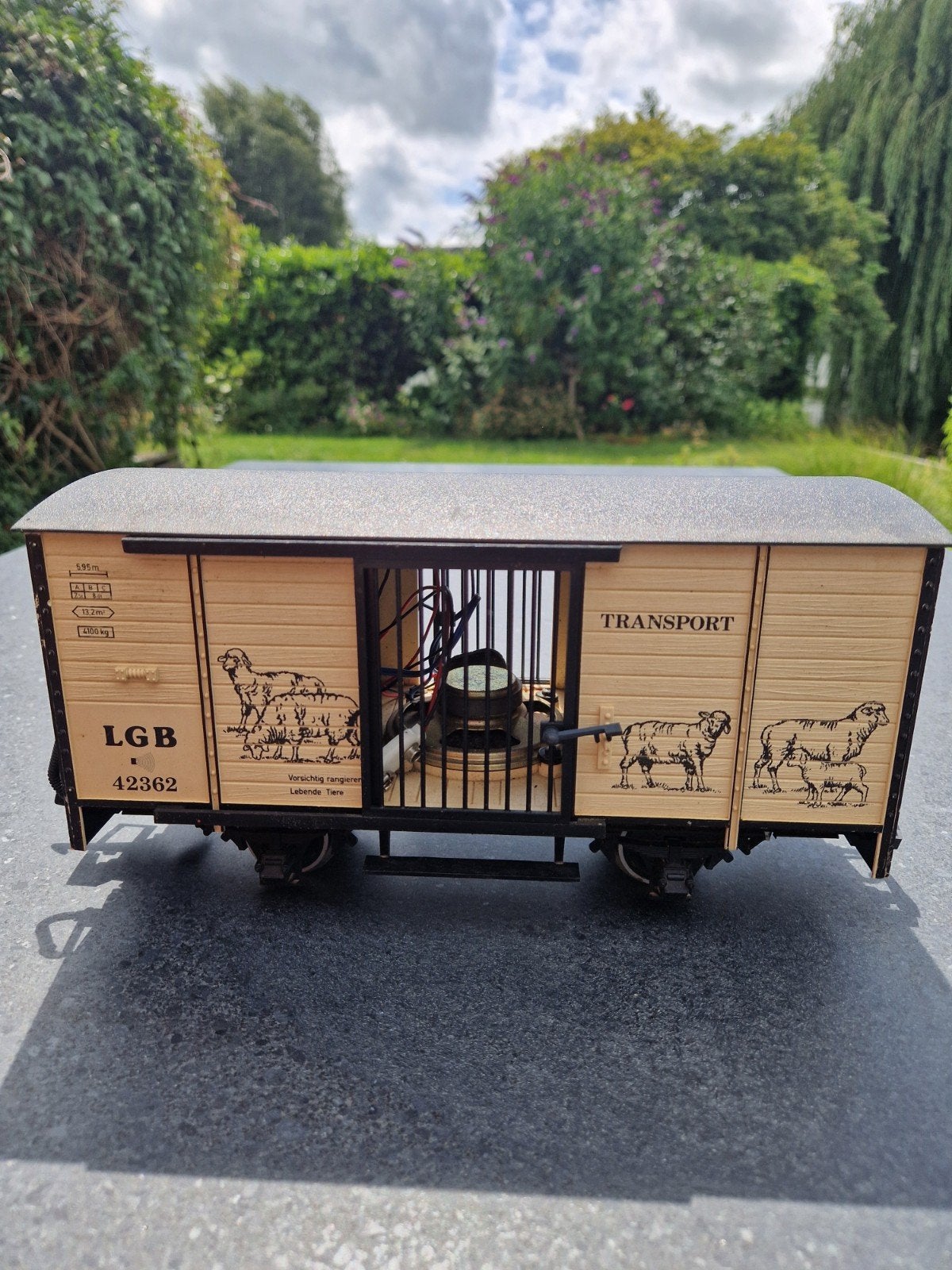 LGB 42362 dieren schapen transportwagon, Ophalen, Gelijkstroom, LGB