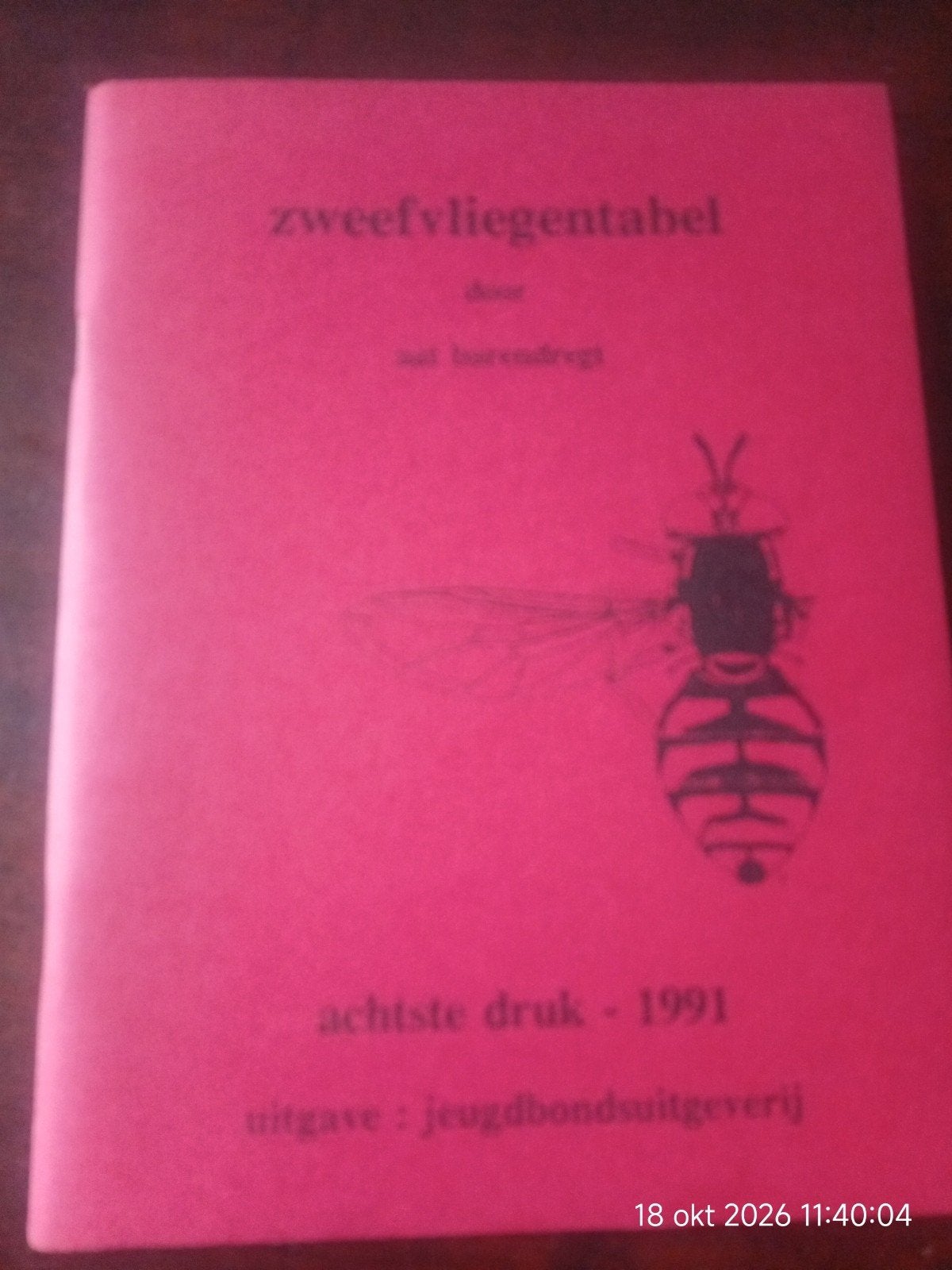 Zweefvliegentabel - Aat Barendregt (8e druk, 1991), Ophalen of Verzenden, Gelezen