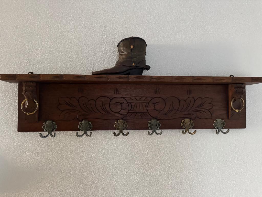 Antiek houten kapstok, Gebruikt, Minder dan 100 cm, Hout, Ophalen