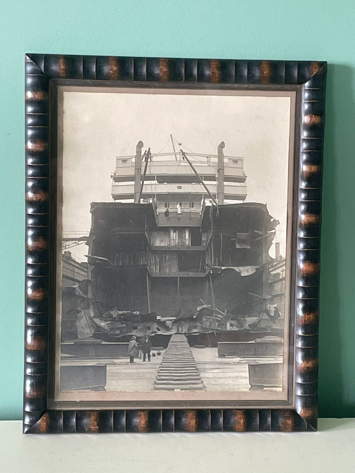 Uniek Maritiem Antiek • Droogdokfoto SS Milwaukee (ca. 1920), Ophalen of Verzenden, Foto, Fotografie, Ingelijst