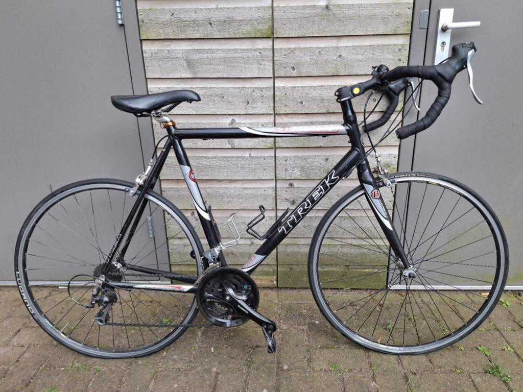 Trek racefiets, zwart, 28 inch wielen | framemaat 59, Fietsen en Brommers, Fietsen | Racefietsen, Overige merken, Gebruikt, Aluminium