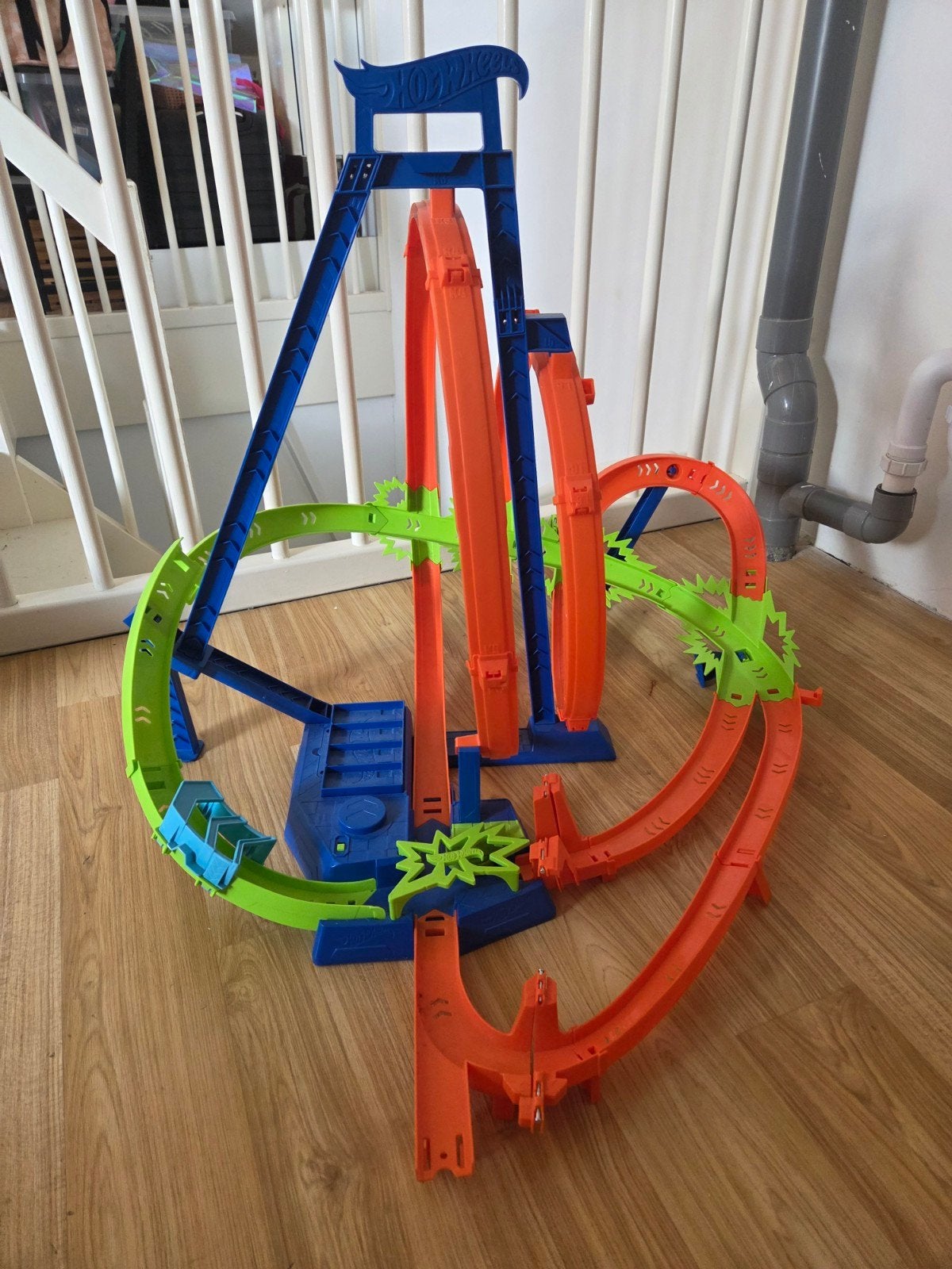 Hot Wheels Track Builder Unlimited Triple Loop Set, Ophalen, Gebruikt