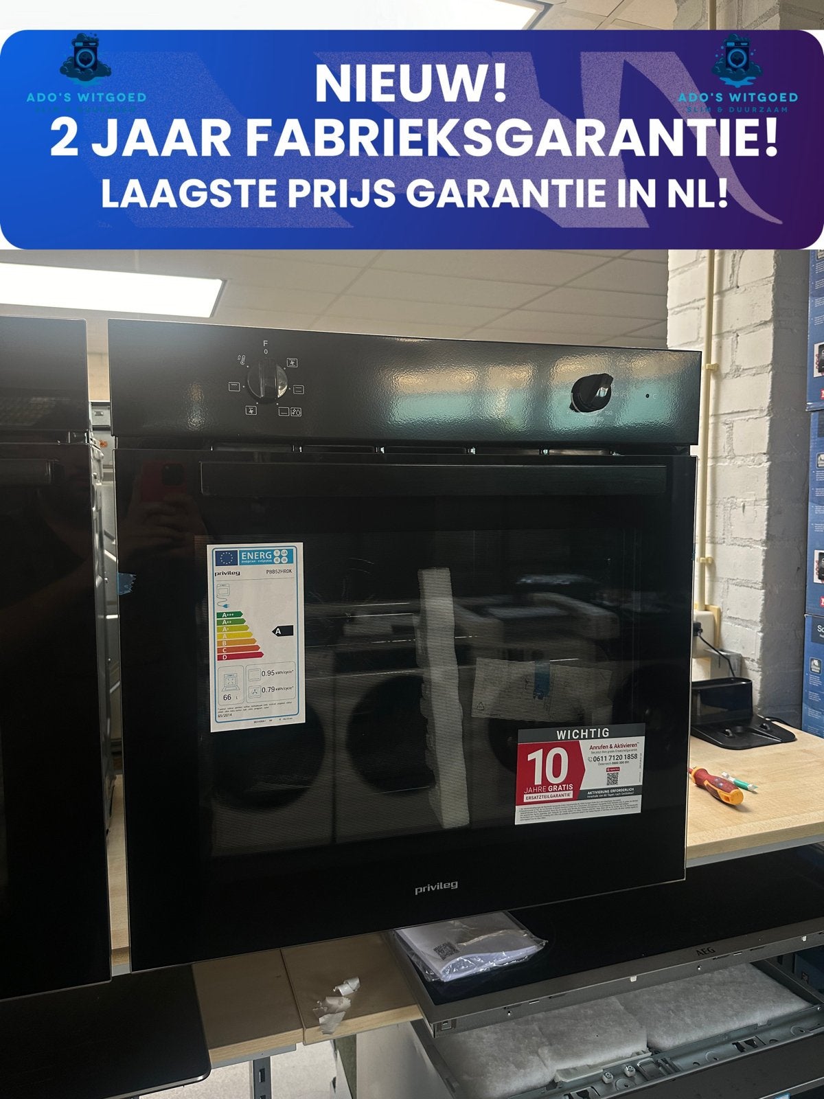 PRIVILEG 60CM INBOUW OVEN 66L PBB52HR0K, 45 tot 50 cm, PRIVILEG, Hete lucht, Info@adoswitgoed.nl