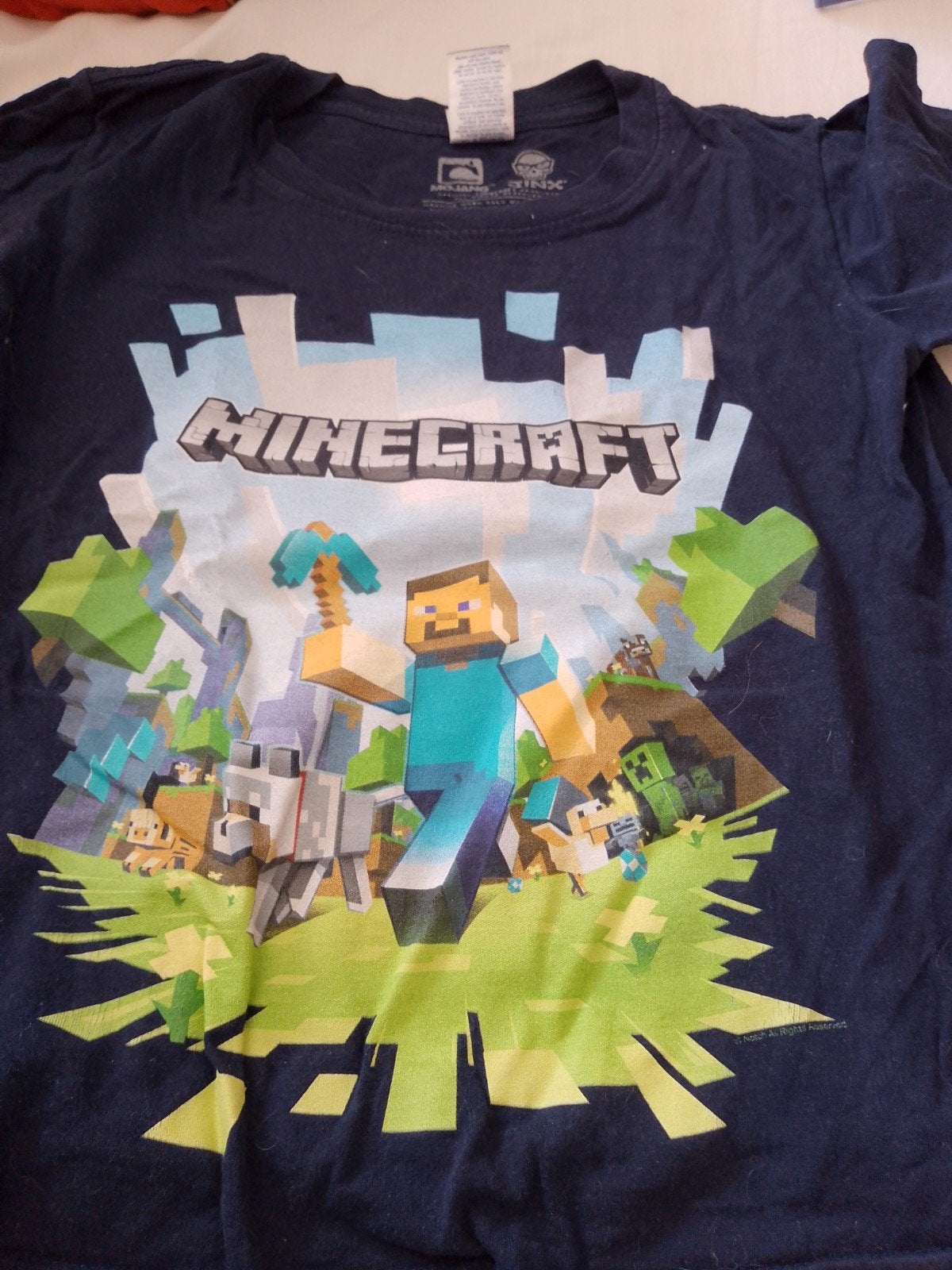 Minecraft T-shirt voor jongens, maat M (7/8), Gebruikt, Minecraft, Ophalen of Verzenden, Shirt of Longsleeve