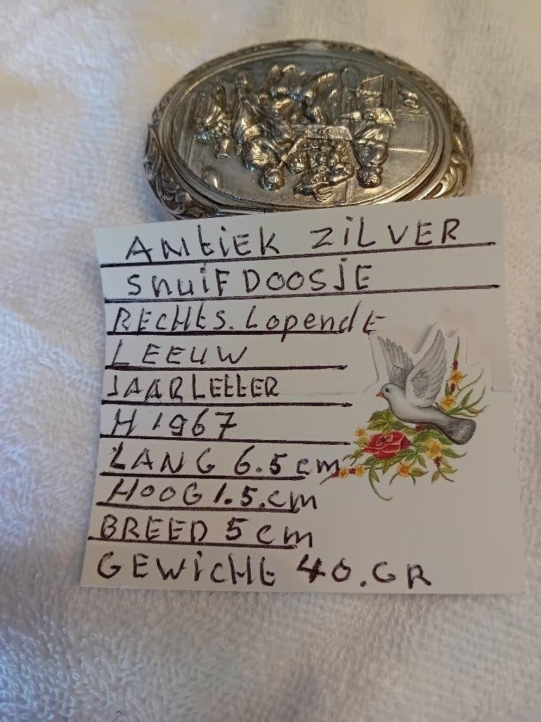 zilver snuifdoosje, Antiek en Kunst, Ophalen of Verzenden, Zilver
