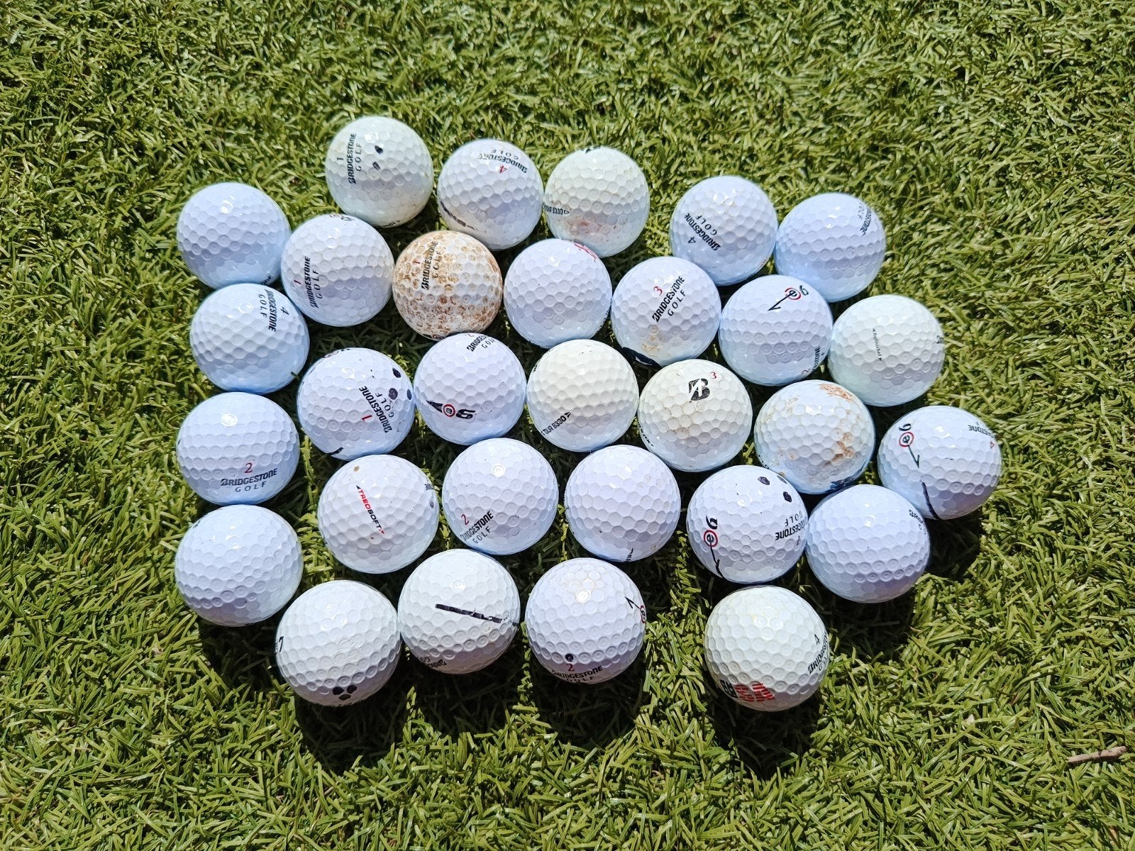 30 Bridgestone ballen, Ophalen of Verzenden, Gebruikt