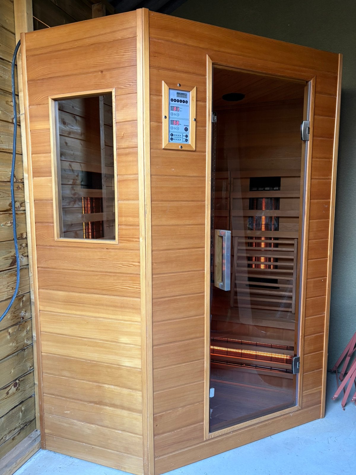 Medicab 5 infraroodcabine – compleet uitgevoerd, Ophalen, Zo goed als nieuw, Infrarood, Complete sauna