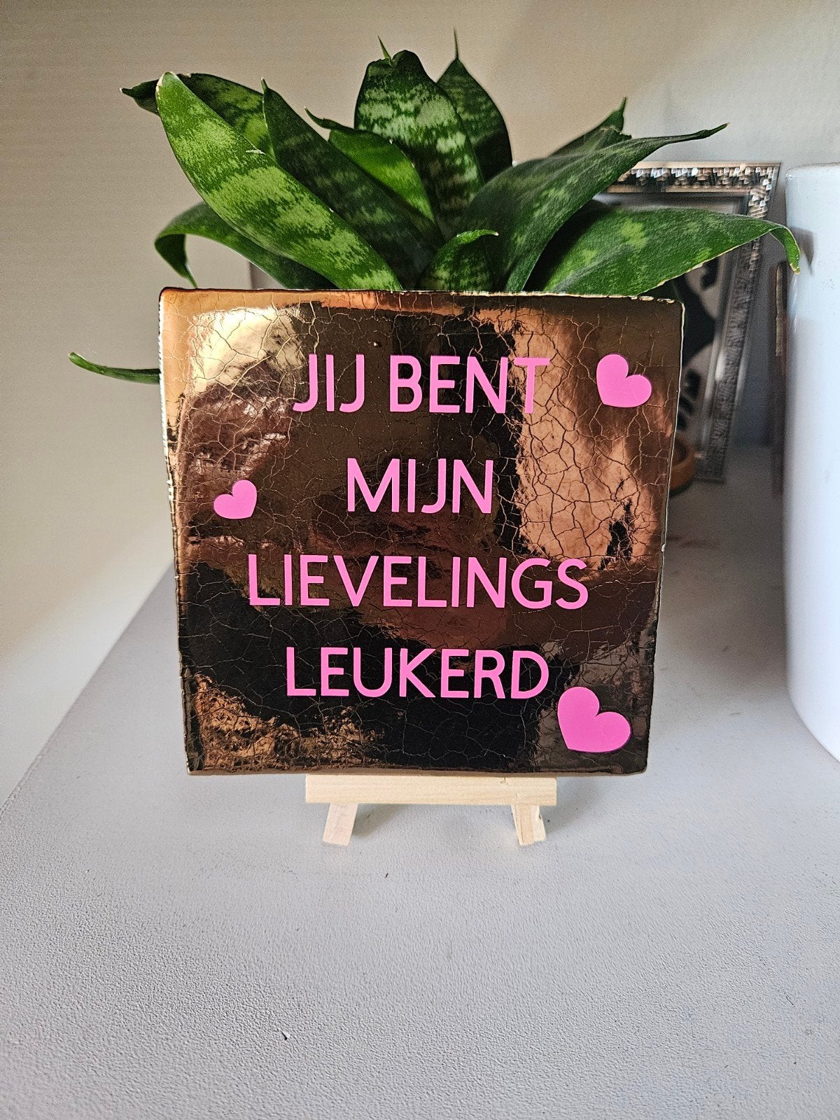 Keramiek tegeltje met tekst, Ophalen of Verzenden, Nieuw