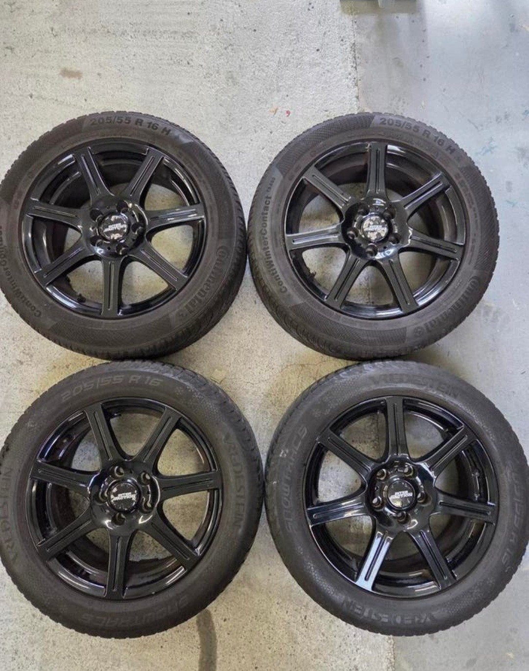 Aluminium velgen zwart, Auto-onderdelen, Banden en Velgen, Ophalen, Gebruikt, 16 inch, Banden en Velgen