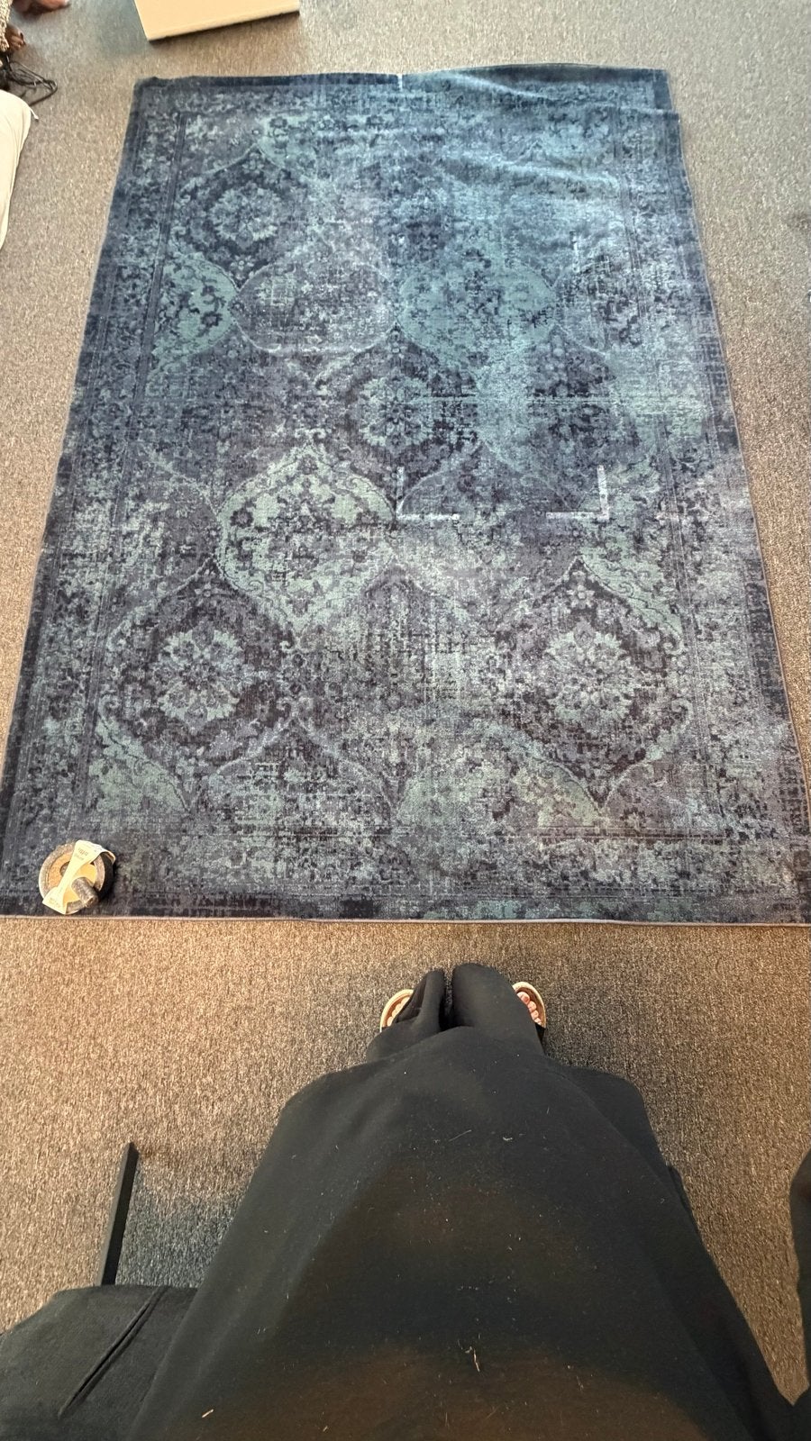 IKEA VONSBÄK Vloerkleed - Blauw/200x300 cm), Ophalen, Blauw, Zo goed als nieuw, 200 cm of meer