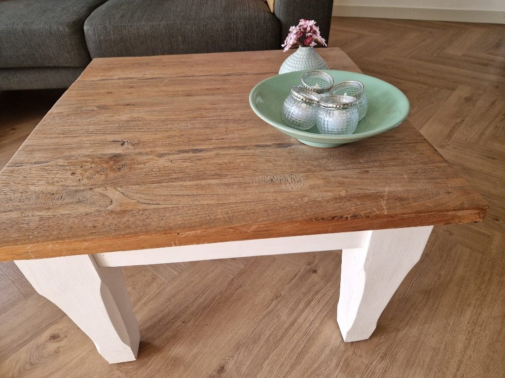 Nette landelijke salontafel, 70 x 70, Ophalen, Gebruikt, 50 tot 100 cm, 50 tot 100 cm