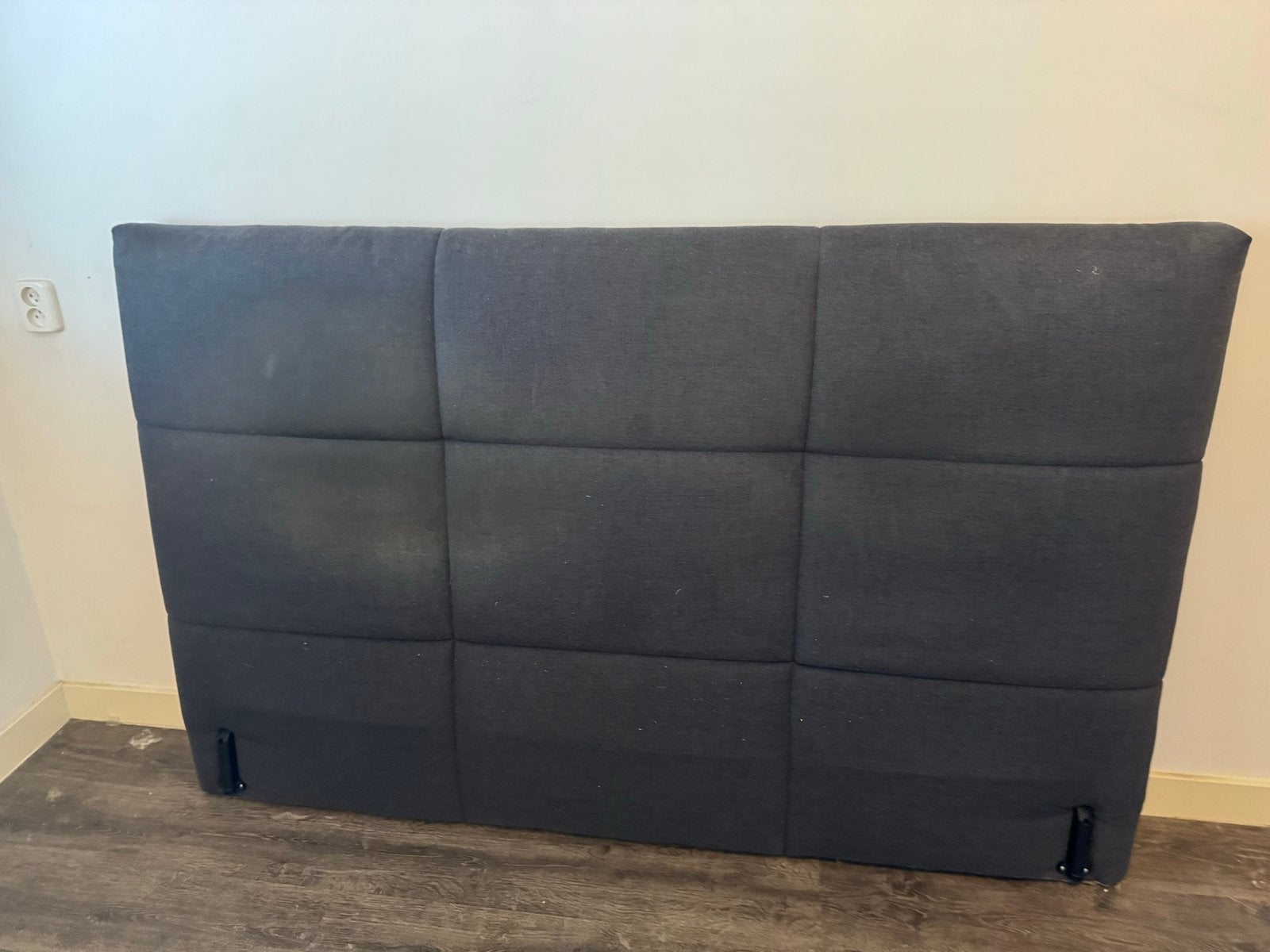Auping hoofdbord 200x125 cm - donkergrijs/blauw, Ophalen, Gebruikt, Tweepersoons, Overige maten